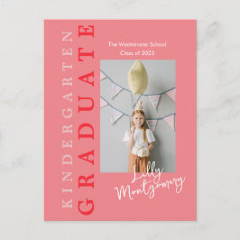 Cartão Postal Cartão-postal para graduação do jardim de infância