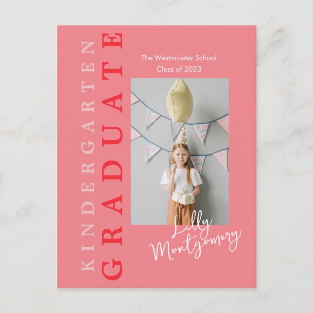 Cartão Postal Cartão-postal para graduação do jardim de infância (Frente)