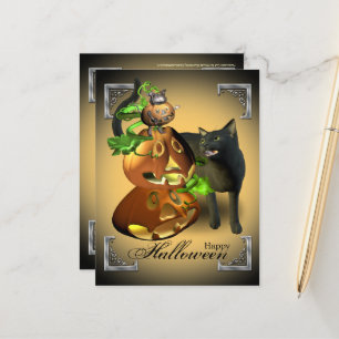 Cartão Postal Cartão-postal para Jogos de Rato e Gato do Hallow