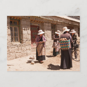 Cartão Postal Cartão-postal para mulheres do Tibete