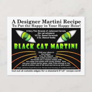 Cartão Postal Cartão-postal para o Dia das Bruxas de Gato Negro