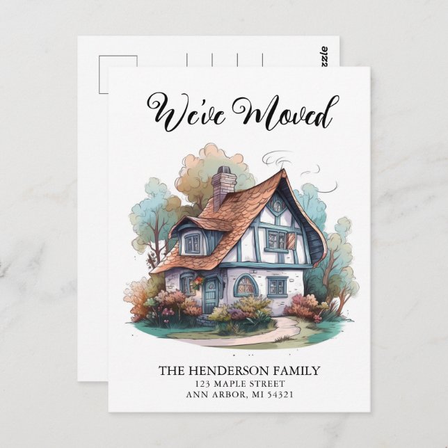 Cartão Postal Cartão-postal para o novo Movimento do Lar (Frente/Verso)