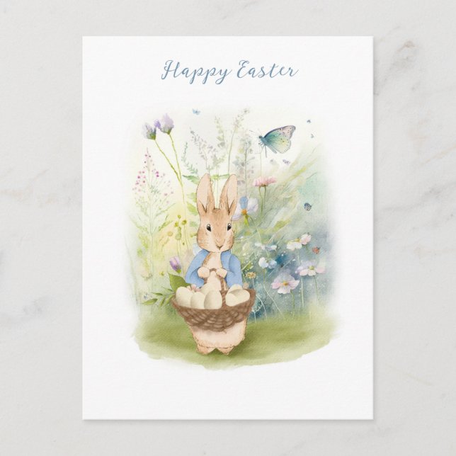 Cartão Postal Cartão-postal Páscoa Peter Rabbit (Frente)