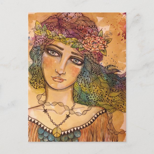 Cartão Postal Cartão-postal Paz, Amor e Unidade (Frente)