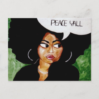 Cartão Postal Cartão-postal Peace Yall
