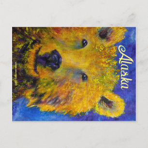 Cartão Postal Cartão-postal Peek-a-Bear do Alasca
