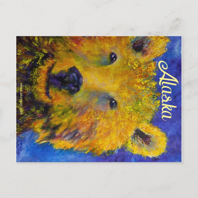 Cartão Postal Cartão-postal Peek-a-Bear do Alasca (Frente)
