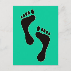 Cartão Postal Cartão-postal Pegadas
