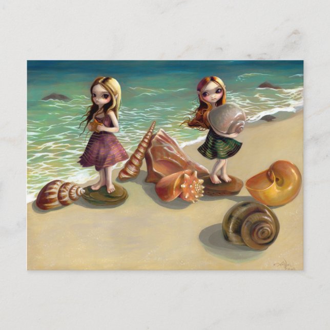 Cartão Postal Cartão-postal "Pela praia" (Frente)