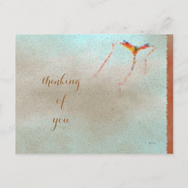 Cartão Postal Cartão-postal pensando em você (Frente)