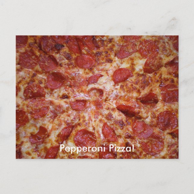 Cartão Postal Cartão-postal Pepperoni Pizza (Frente)