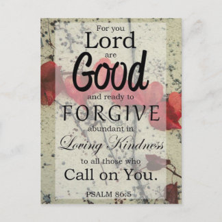 Cartão Postal Cartão-postal Perdoativo Psalm 86:5