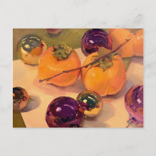 Cartão Postal Cartão-postal "Persimmons and Purple Ornaments"