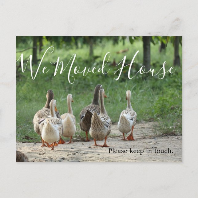 Cartão Postal Cartão-postal personalizado com a mudança de ender (Frente)