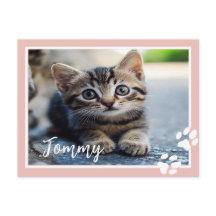 Cartão-postal personalizado com foto e nome person