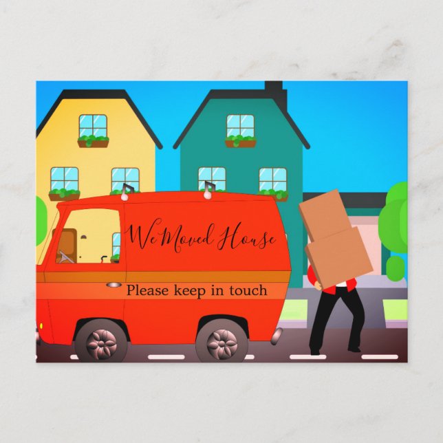 Cartão Postal Cartão-postal personalizado com mudança de endereç (Frente)