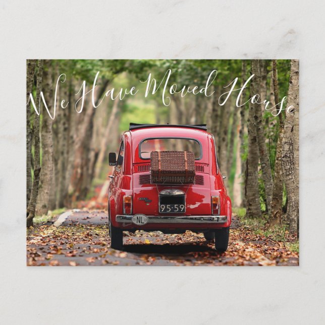 Cartão Postal Cartão-postal personalizado de mudança de endereço (Frente)