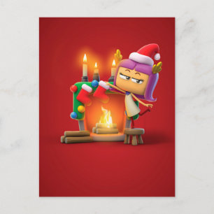 Cartão Postal Cartão-postal personalizado de Natal para Virgo