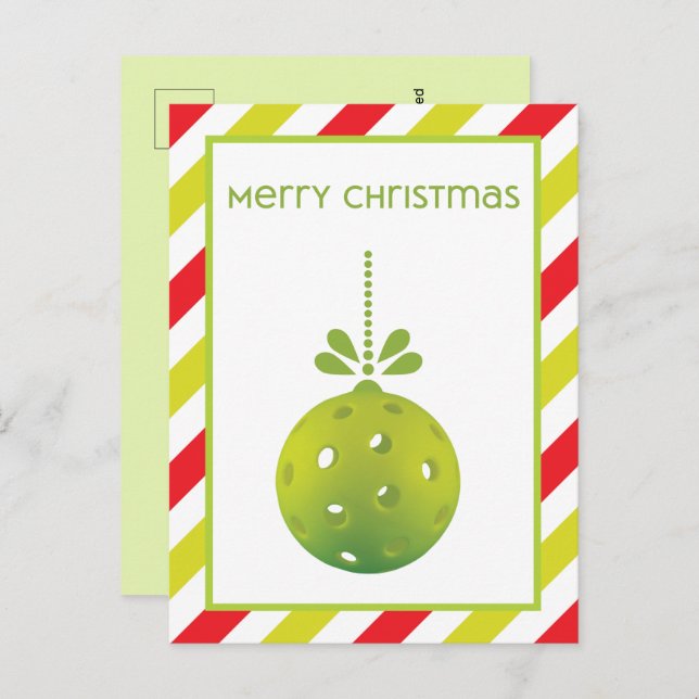 Cartão Postal Cartão-postal personalizado de Pickleball moderno (Frente/Verso)