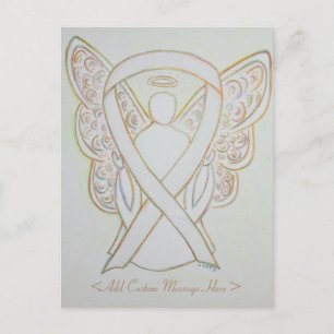 Cartão Postal Cartão-postal personalizado do Angel de sensibiliz