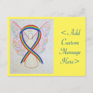 Cartão Postal Cartão-postal personalizado do Anjo da Fita de Con