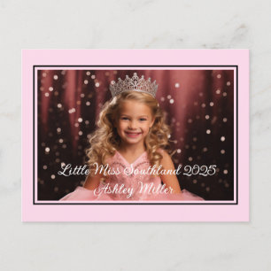 Cartão Postal Cartão-Postal Personalizado para Coroa de Pageante