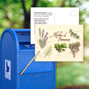 Cartão Postal Cartão-postal Personalizar Herbes de Provence