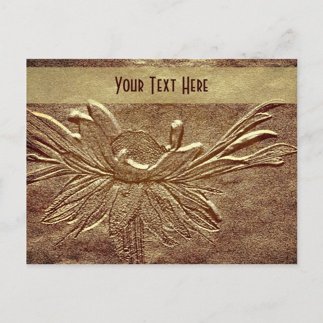 Cartão Postal Cartão-postal Personalizável de Margarida Esculpid (Frente)