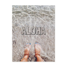 CARTÃO-POSTAL PÉS NO OCEANO