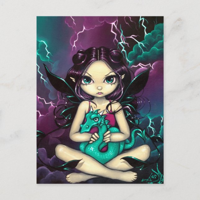 Cartão Postal Cartão-postal "Pet Storm Dragon" (Frente)