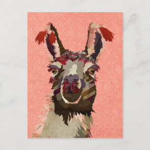 Cartão Postal Cartão-postal PINK ALPACA