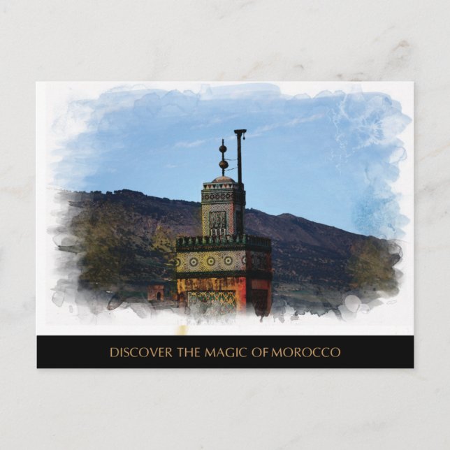 Cartão Postal Cartão-postal pintado de Marrocos (Frente)