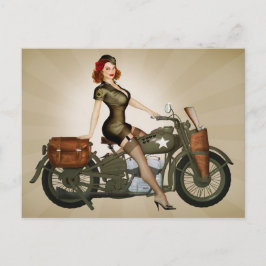 Cartão Postal Cartão-postal Pinup do Exército de Davidson Sgt