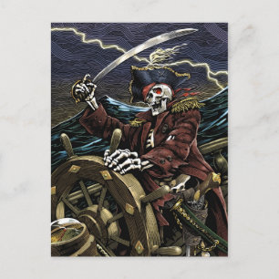Cartão Postal Cartão-postal Pirate Skeleton