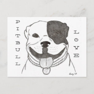 Cartão Postal Cartão-postal Pitbull Love