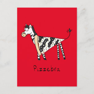 Cartão Postal Cartão-postal Pizzebra Pizza Zebra