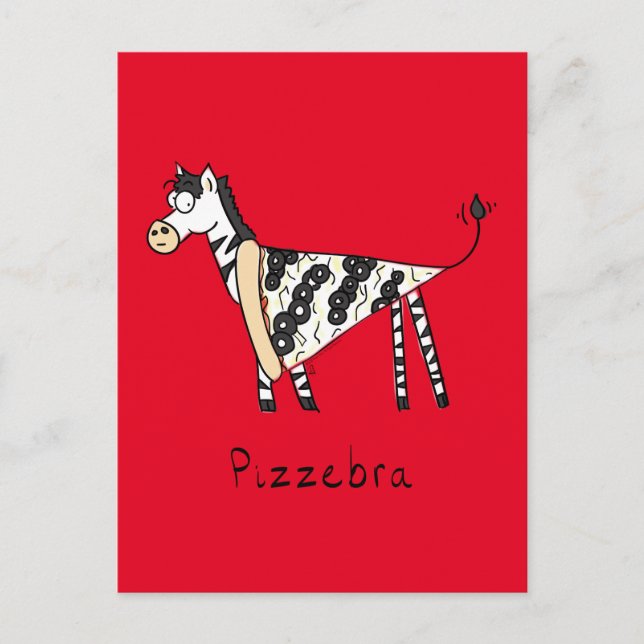 Cartão Postal Cartão-postal Pizzebra Pizza Zebra (Frente)