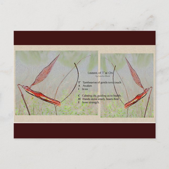Cartão Postal Cartão-postal Poem Tai Chi (Frente)