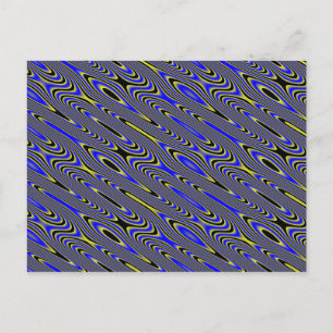 Cartão Postal Cartão-postal preto azul e amarelo