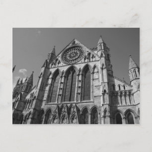 Cartão Postal Cartão-postal preto e branco da Catedral de York 