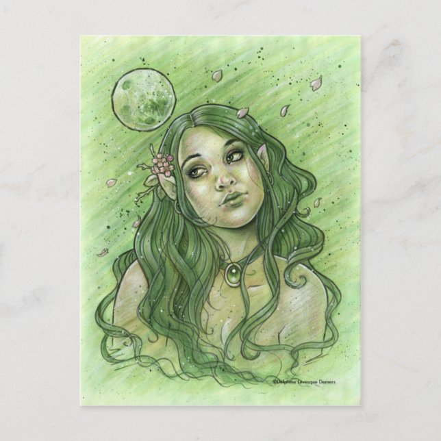 Cartão Postal Cartão-postal primavera Moon (Frente)