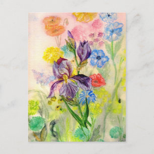 Cartão Postal Cartão-postal 'Purple Iris'