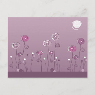 Cartão Postal Cartão-postal Purple Summer