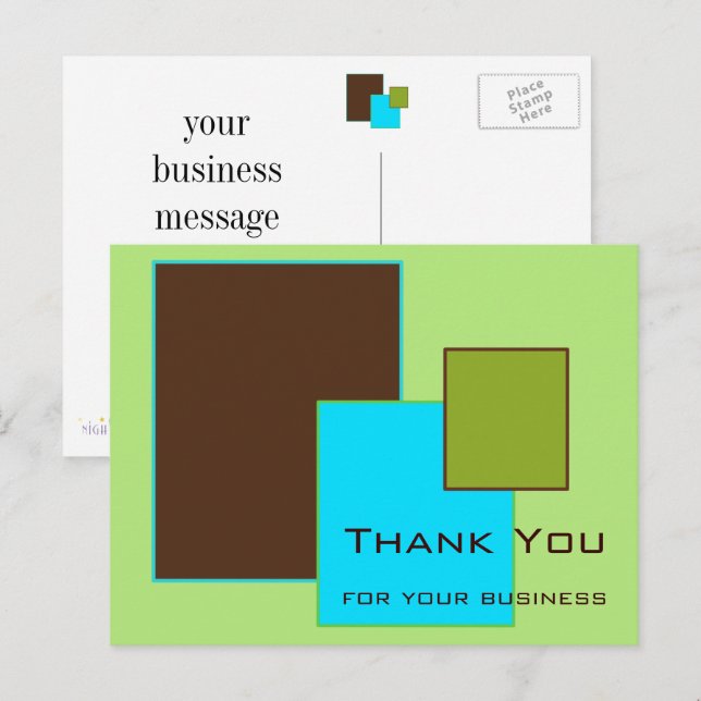 Cartão Postal Cartão-postal Quadrado Obrigado (Frente/Verso)