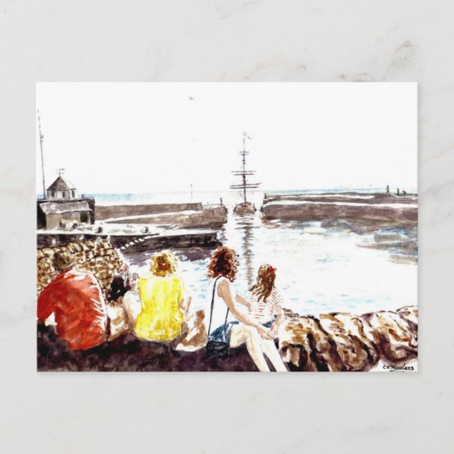 Cartão Postal Cartão-postal 'Quando o Barco Entrar' (Frente)