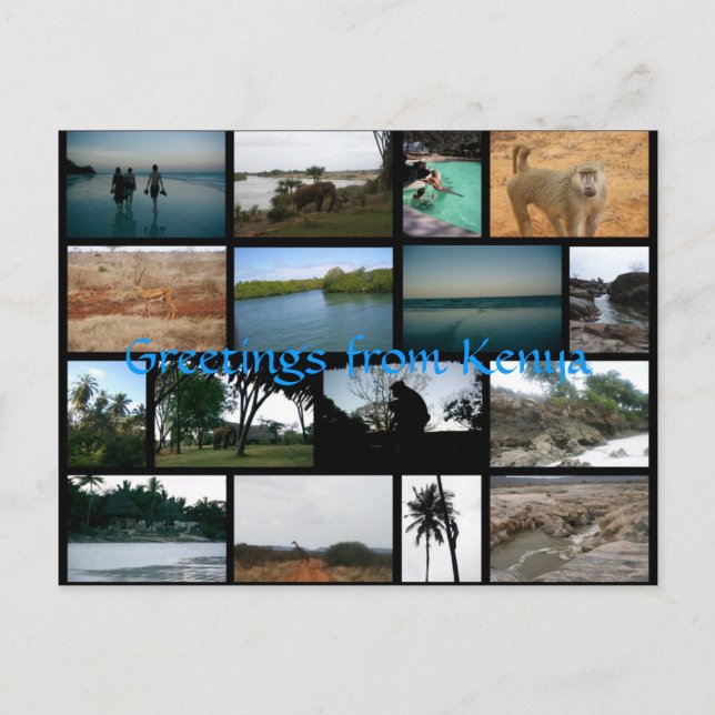 Cartão Postal Cartão-postal Quênia (Frente)