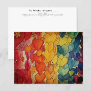 Cartão Postal Cartão-postal Rainbow of Hearts and Hope Celebrati