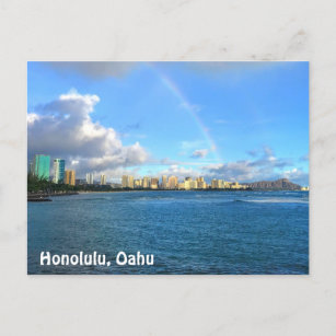 Cartão Postal Cartão-postal Rainbow sobre Honolulu
