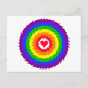 Cartão Postal Cartão-postal Rainbow Wheel