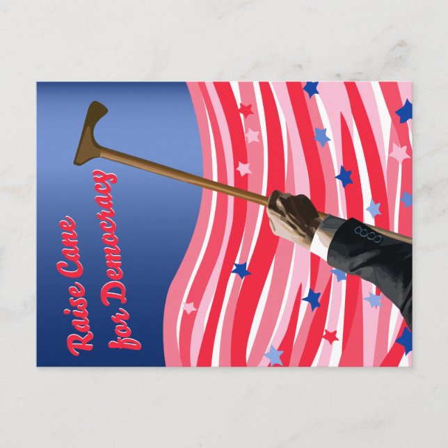 Cartão Postal Cartão-postal Raise Cane Democracy (Frente)